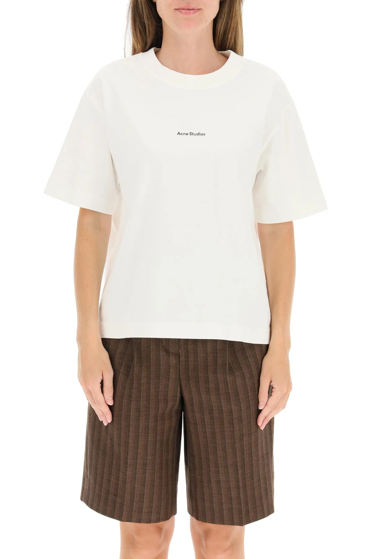 Acne Studios Logo Print Crewneck T-Shirt