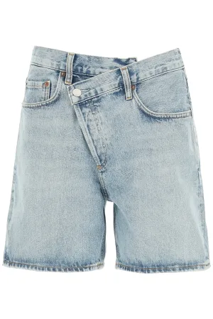 AGOLDE Criss Cross Denim Shorts