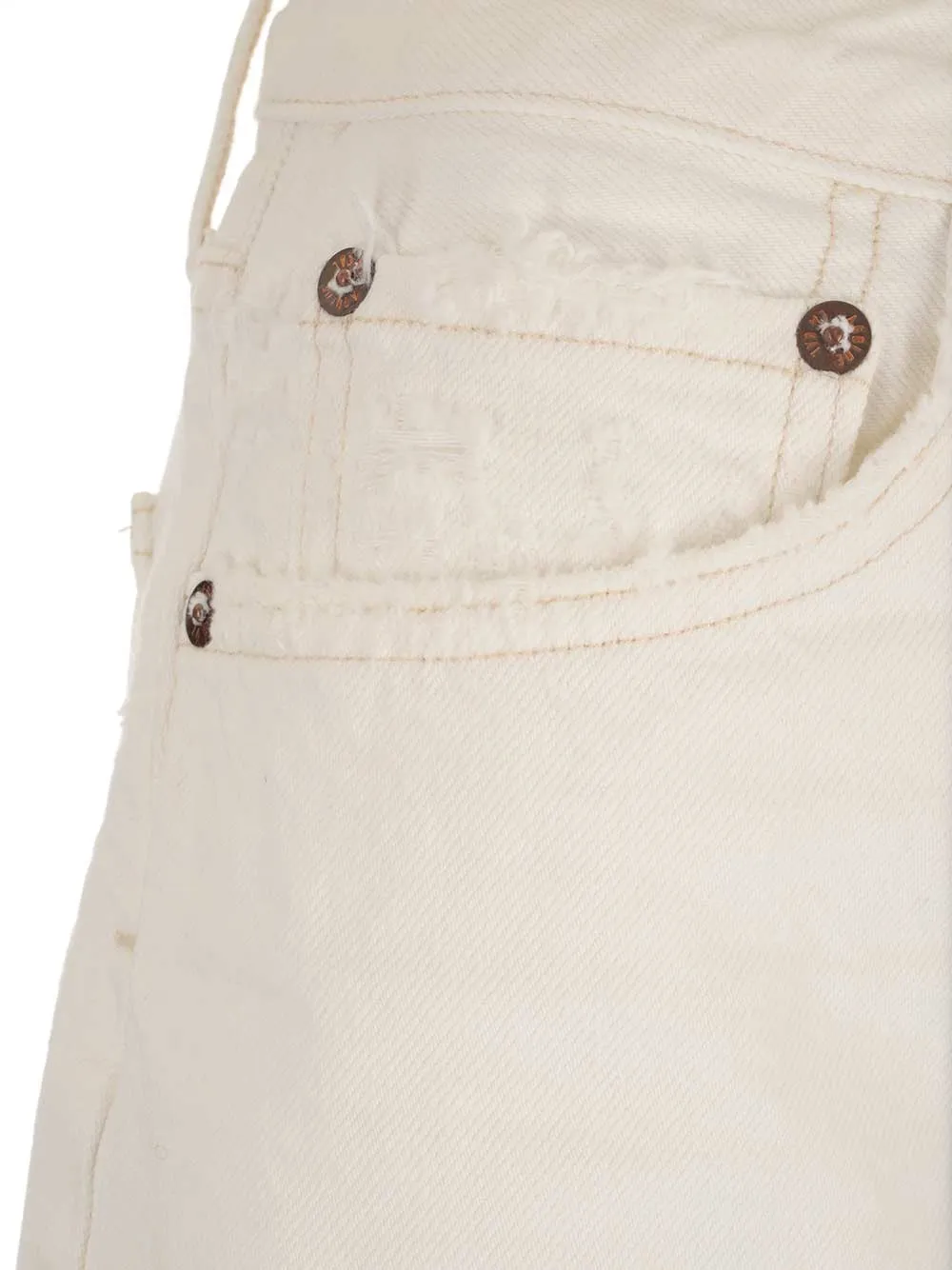 AGOLDE Frayed Denim Shorts