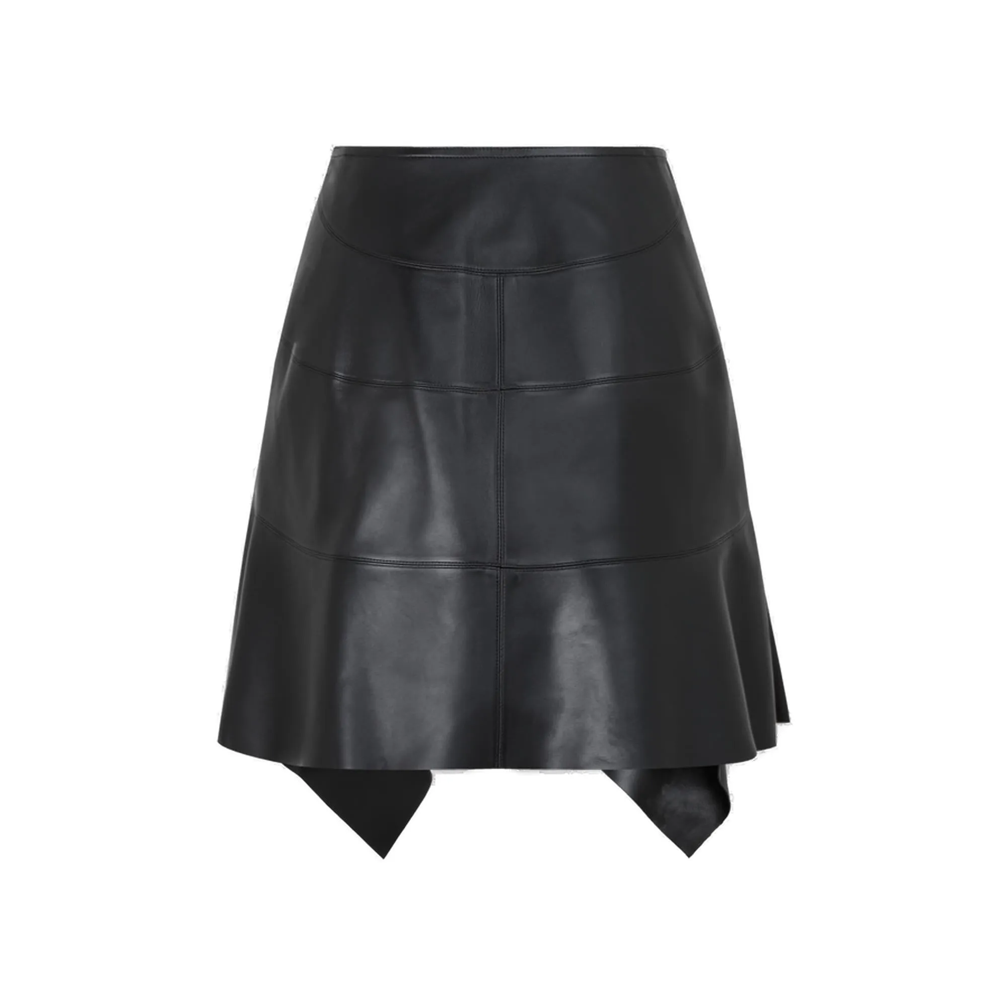 Alaa Asymmetric Leather Skirt