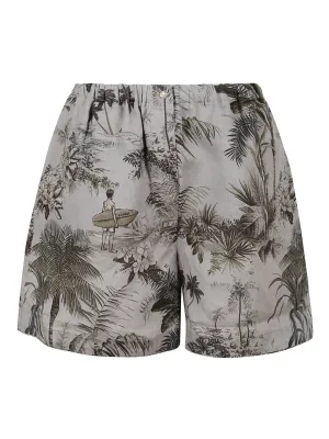Alanui Hookipa Palm Printed Shorts