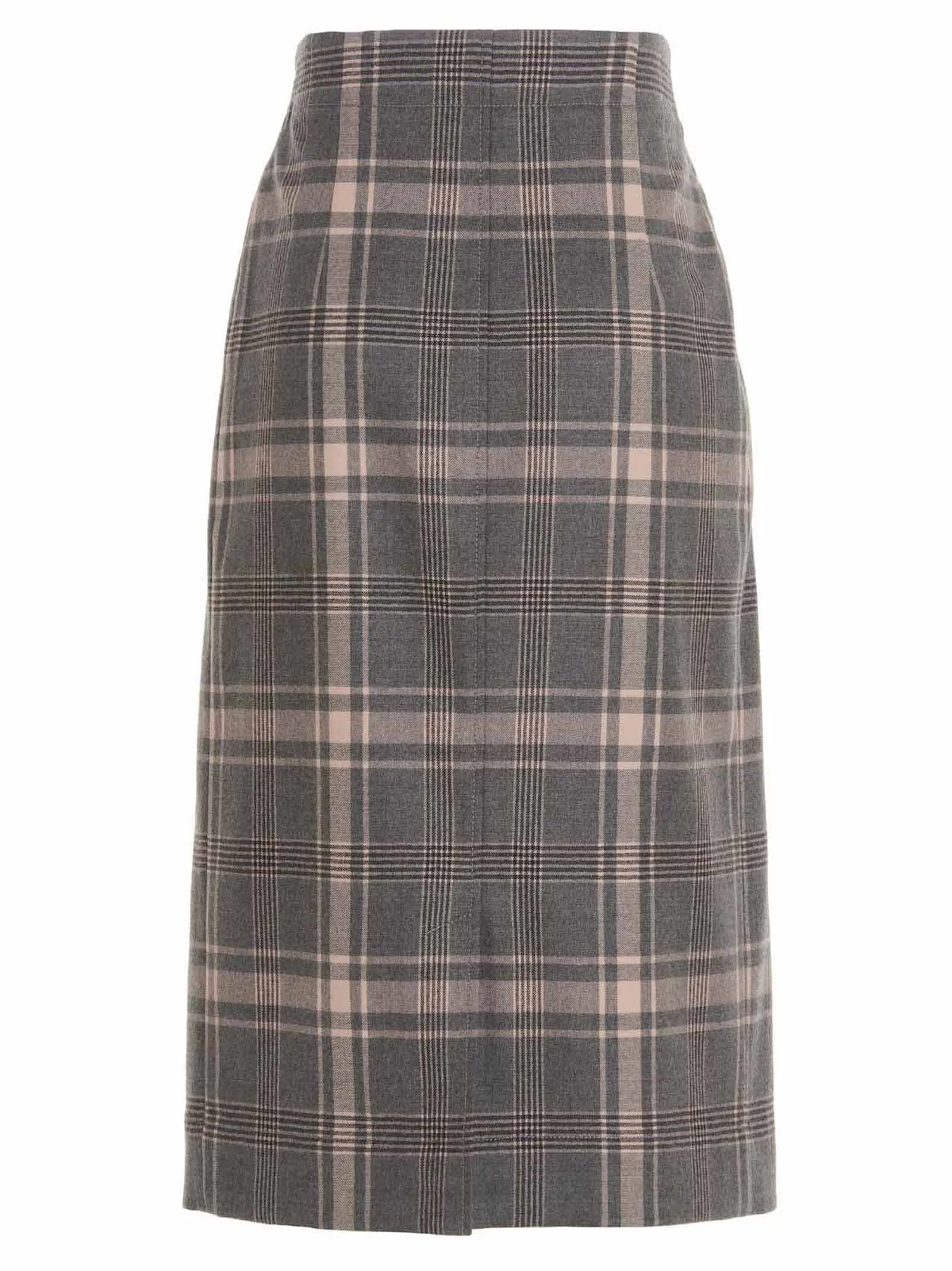 Alberta Ferretti Belted Tartan Skirt