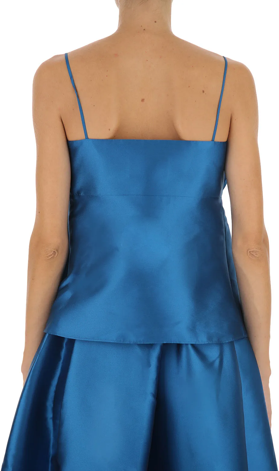 Alberta Ferretti Bow Detailed Satin Top