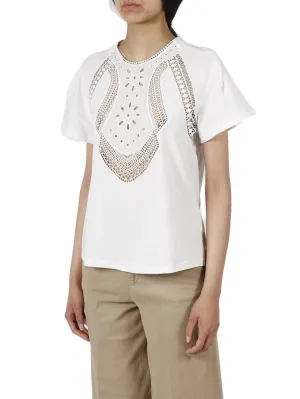 Alberta Ferretti Embroidered Crewneck T-Shirt