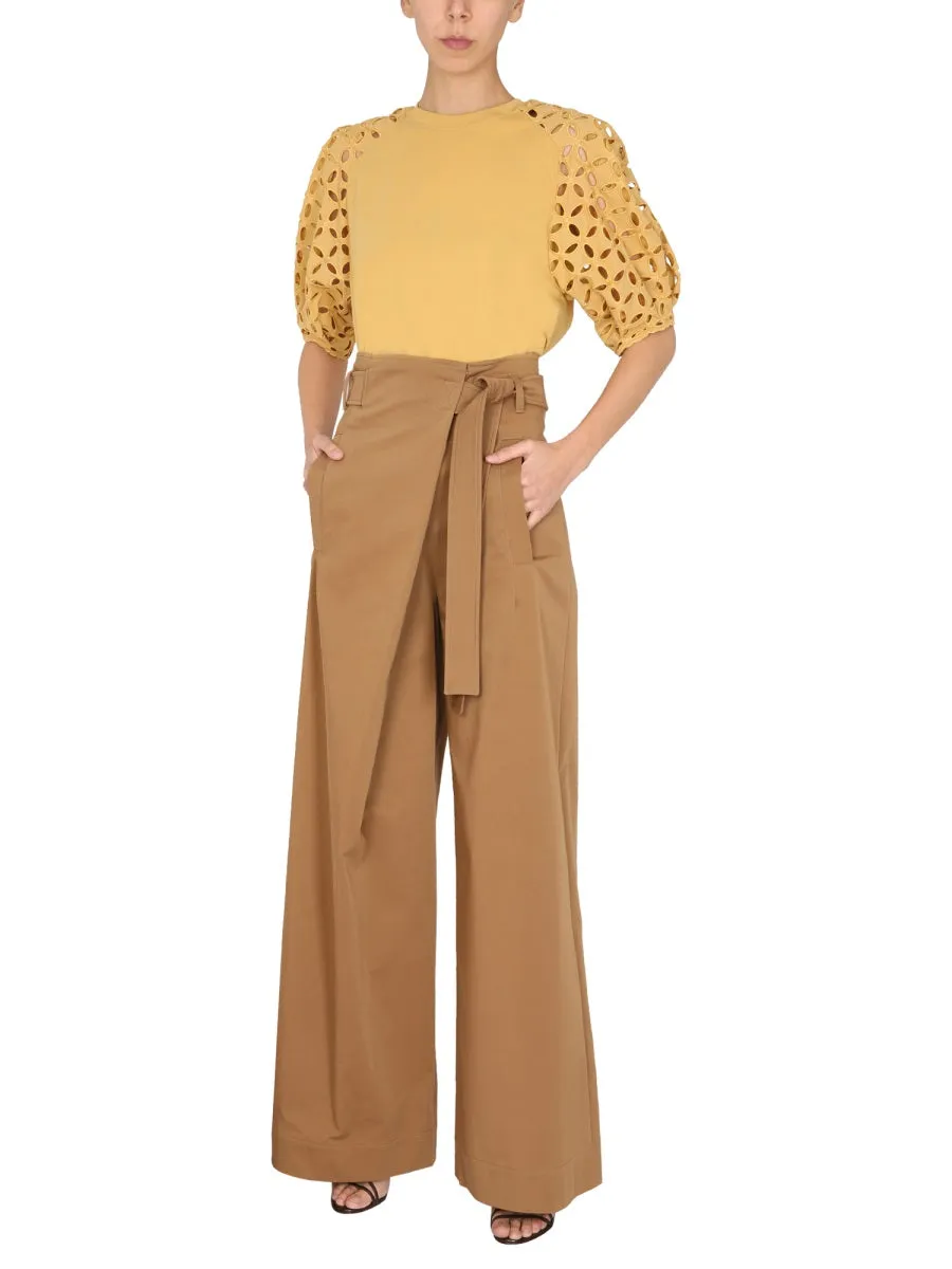 Alberta Ferretti Perforated Detail Top