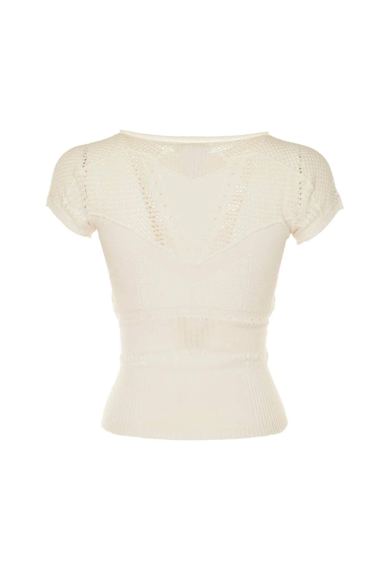 Alberta Ferretti Short Sleeved Knitted Top