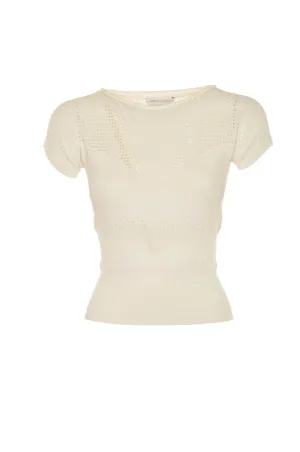 Alberta Ferretti Short Sleeved Knitted Top
