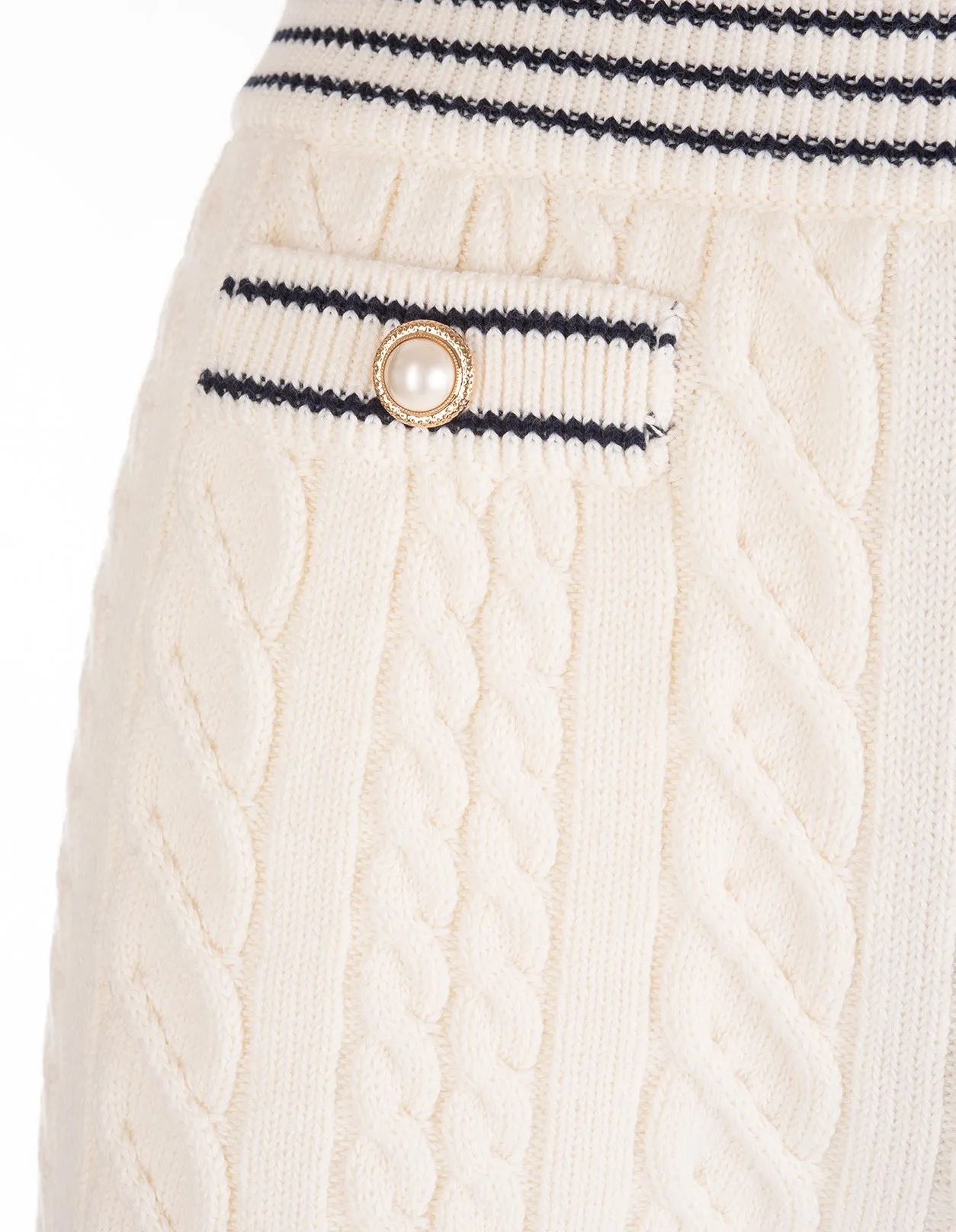 Alessandra Rich Cable-Knit Shorts
