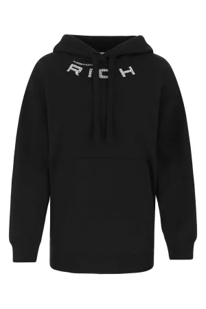 Alessandra Rich Logo Embellished Hoodie
