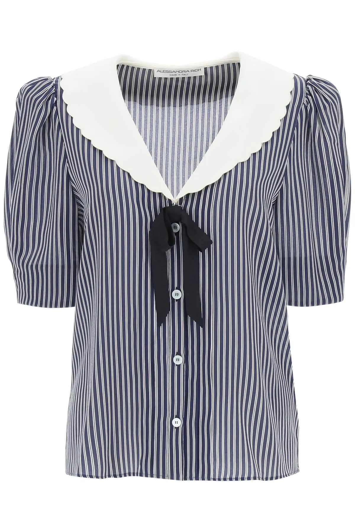 Alessandra Rich Striped Sailor Top