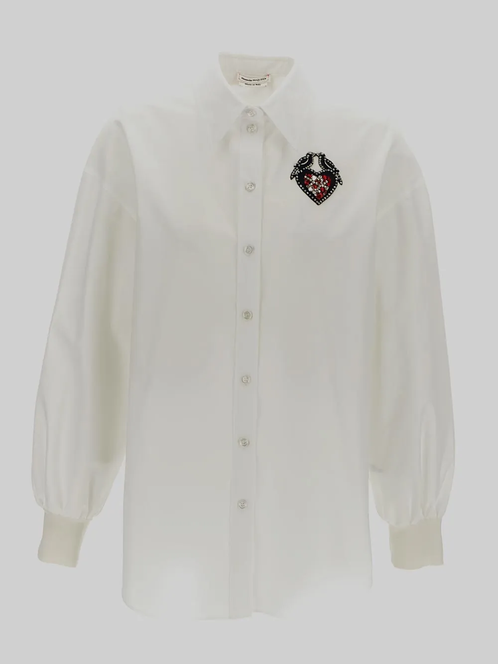Alexander McQueen Curved Hem Long-Sleeved Shirt