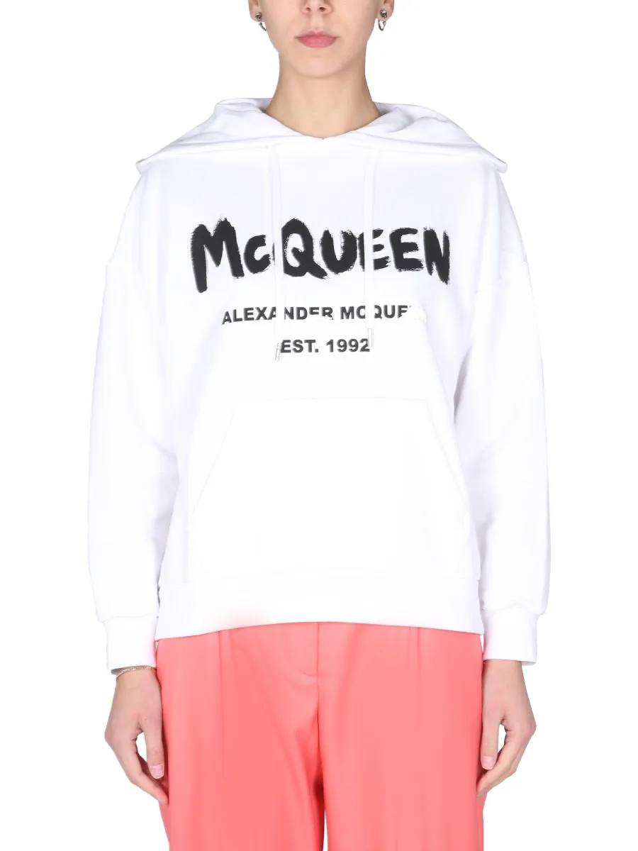 Alexander McQueen Graffiti Logo Hoodie
