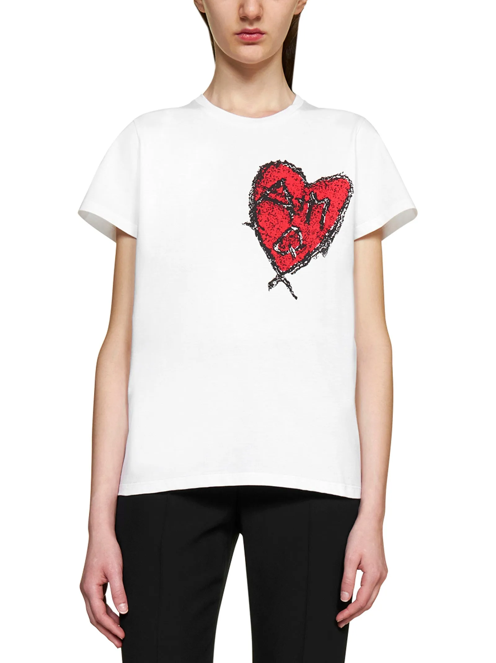 Alexander McQueen Heart Print T-Shirt