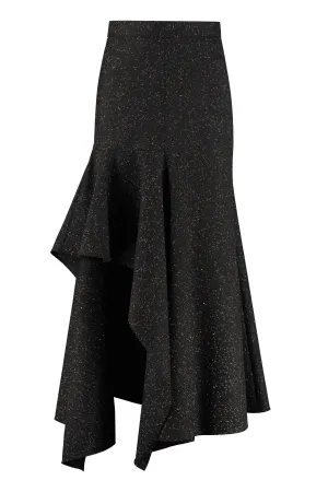 Alexander McQueen High Waist Asymmetric Skirt