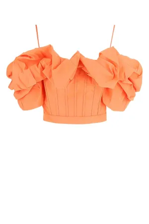 Alexander McQueen Ruched Off-Shoulder Top