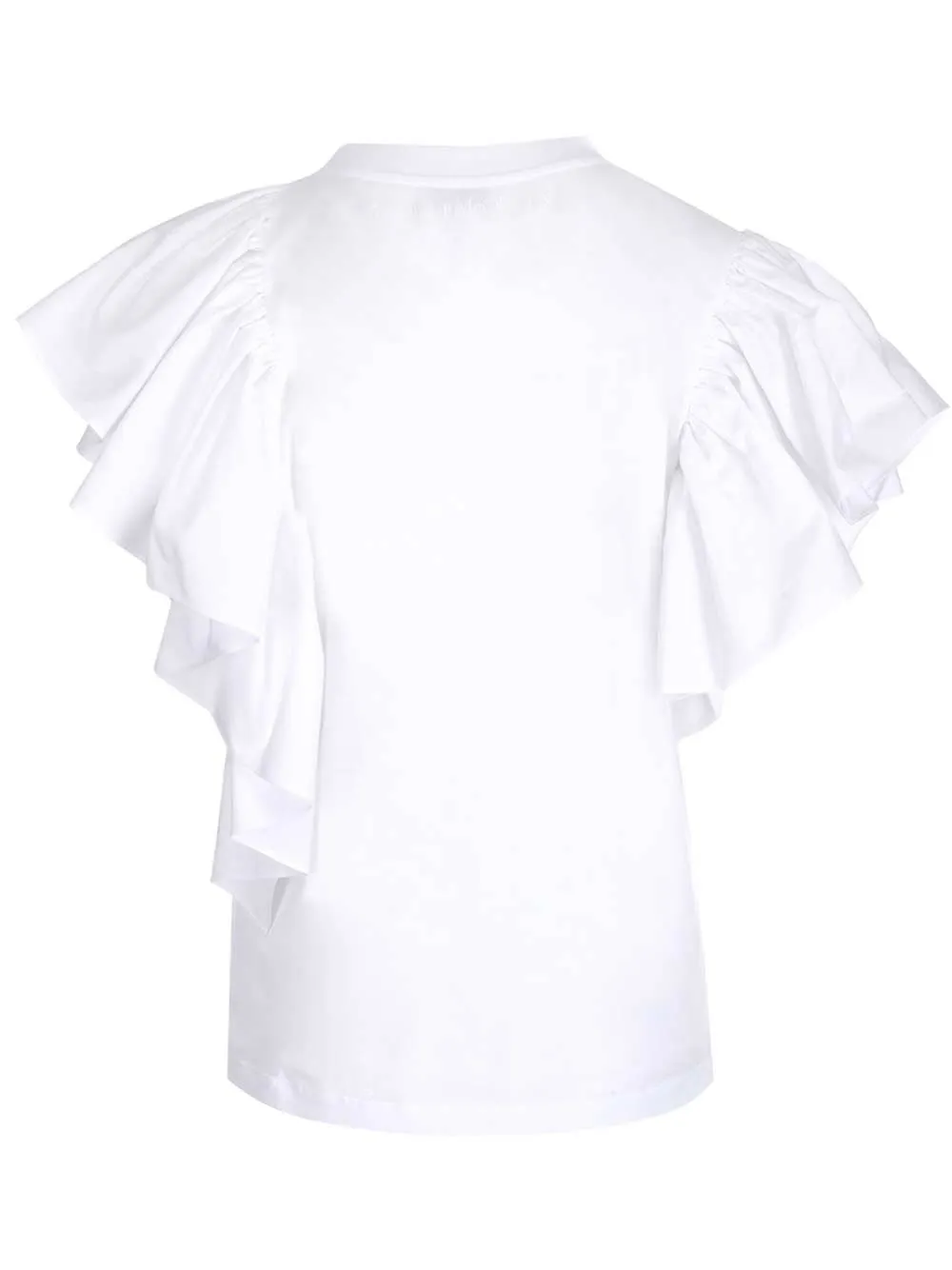Alexander McQueen Ruffle Jersey T-Shirt