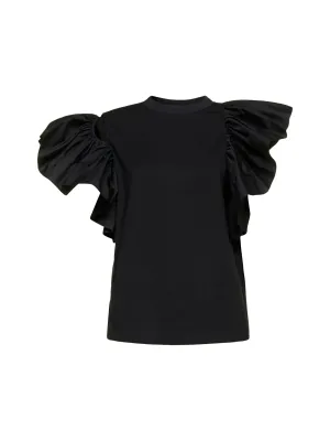 Alexander McQueen Ruffle Jersey T-Shirt