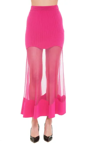 Alexander McQueen Tulle Midi Skirt