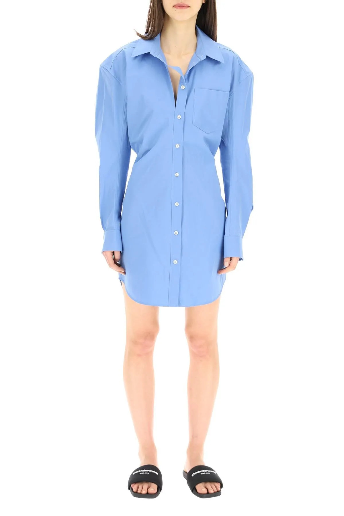 Alexander Wang Fitted Buttoned Mini Shirt Dress