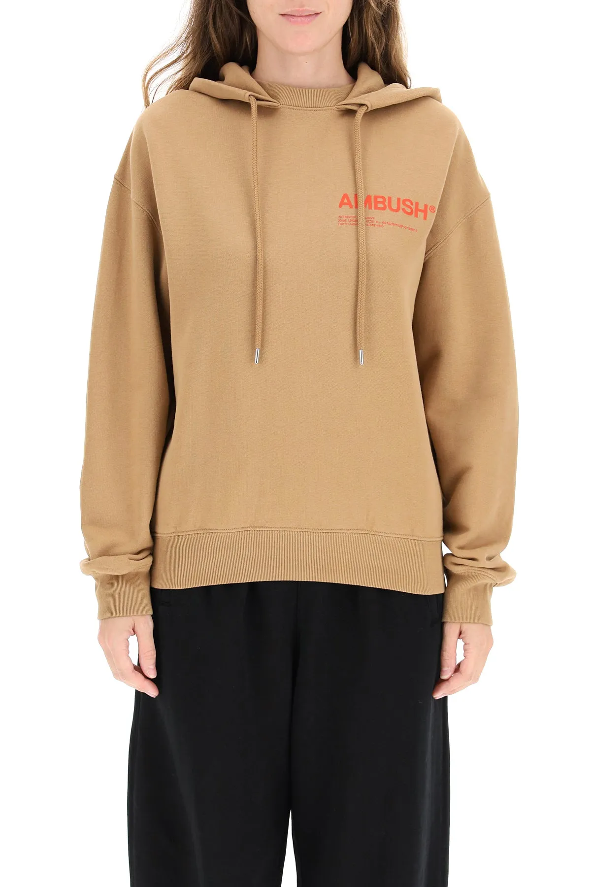 Ambush Logo Printed Drawstring Hoodie