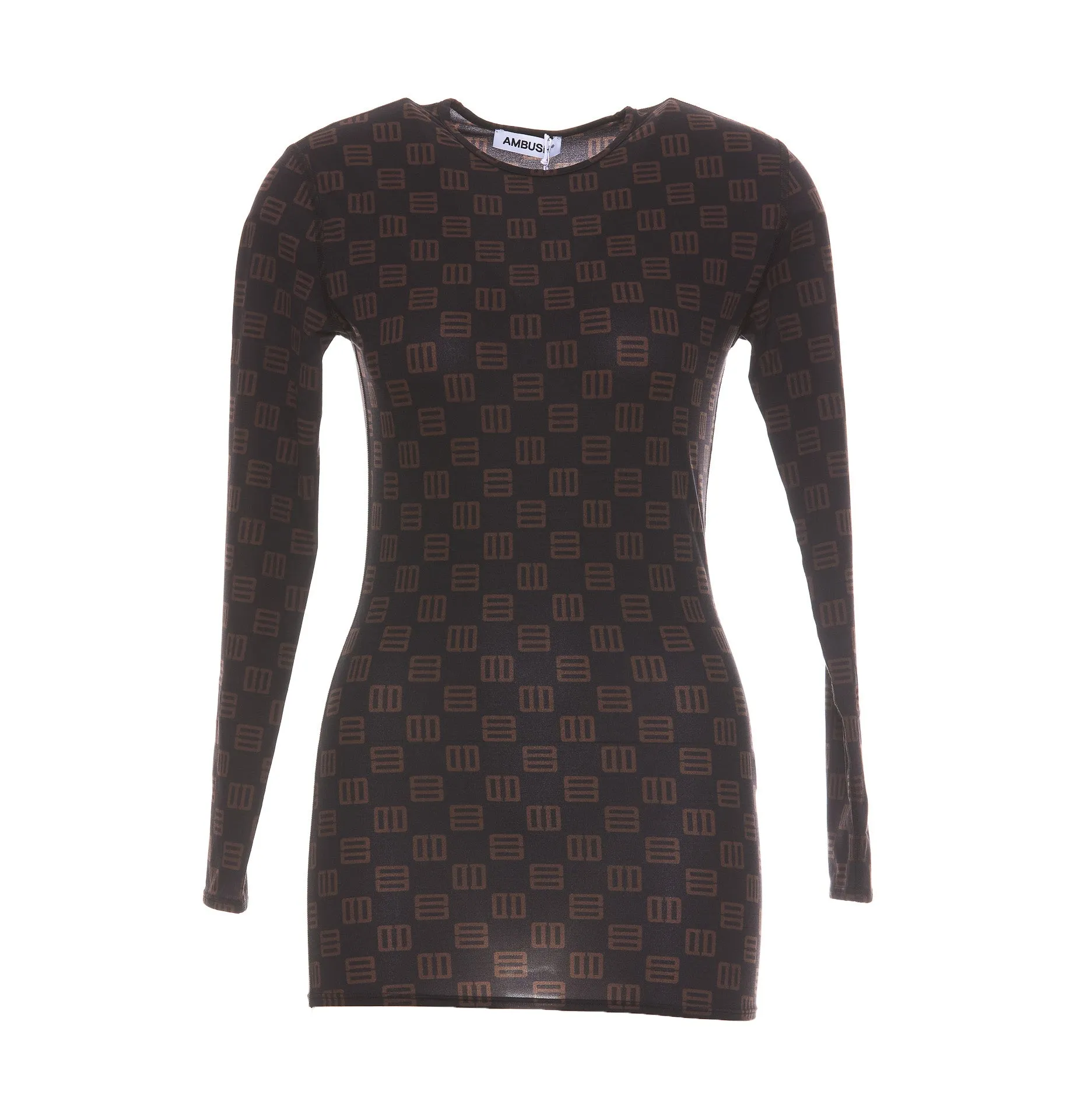 Ambush Monogram Print Crewneck Top
