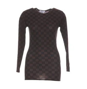 Ambush Monogram Print Crewneck Top
