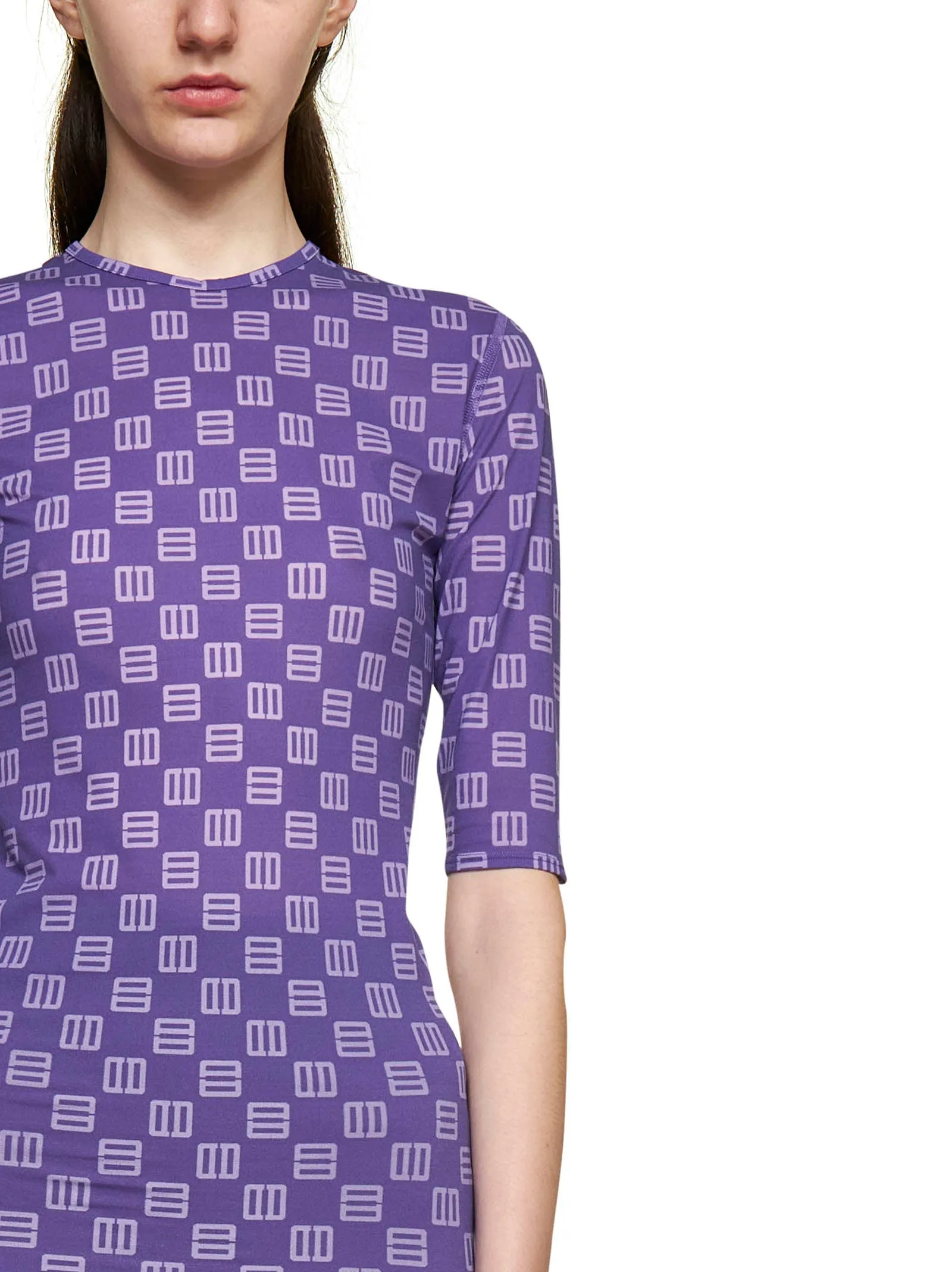 Ambush Monogram Print Fitted T-Shirt