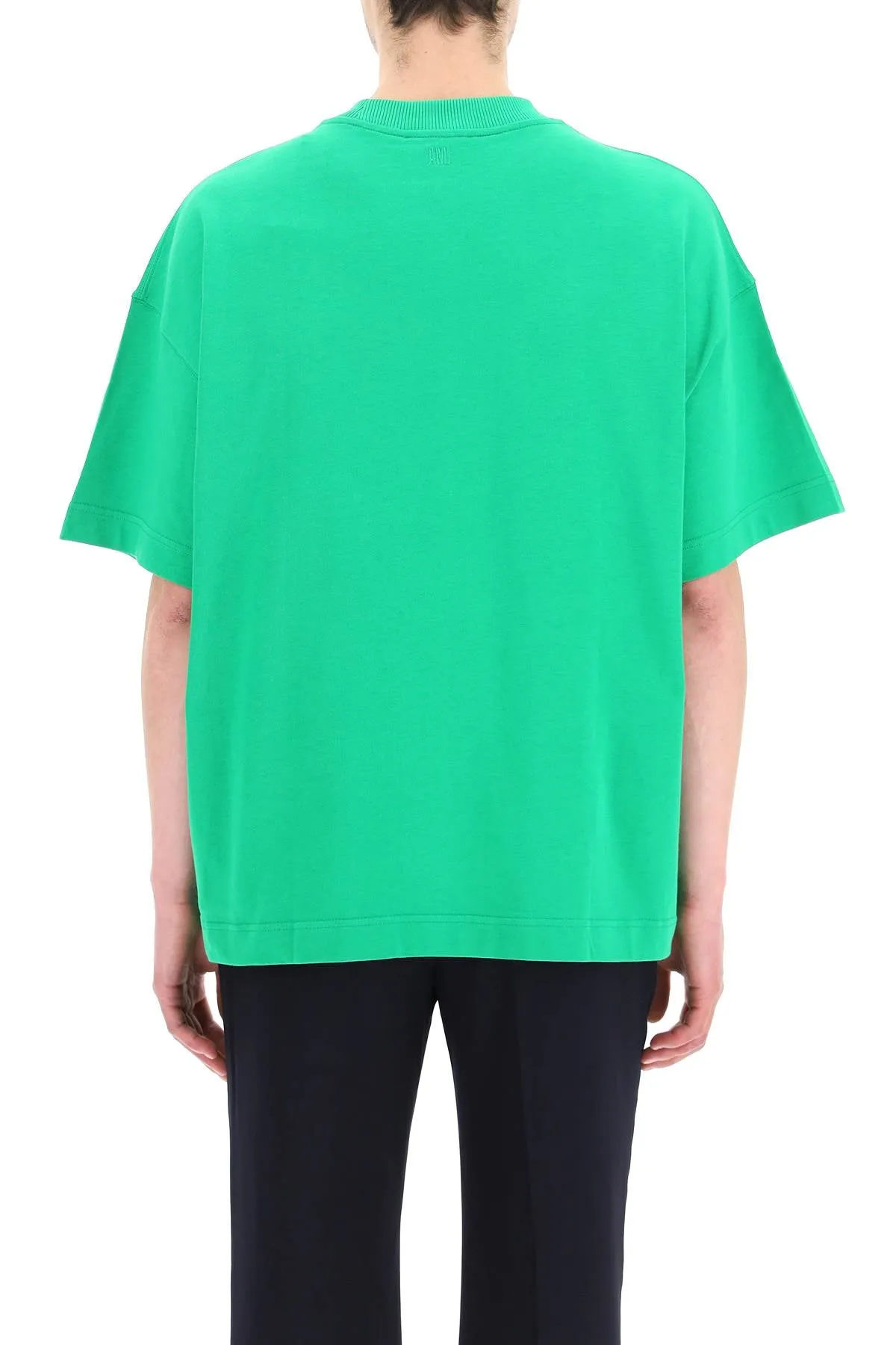 AMI Logo Patch Crewneck T-Shirt