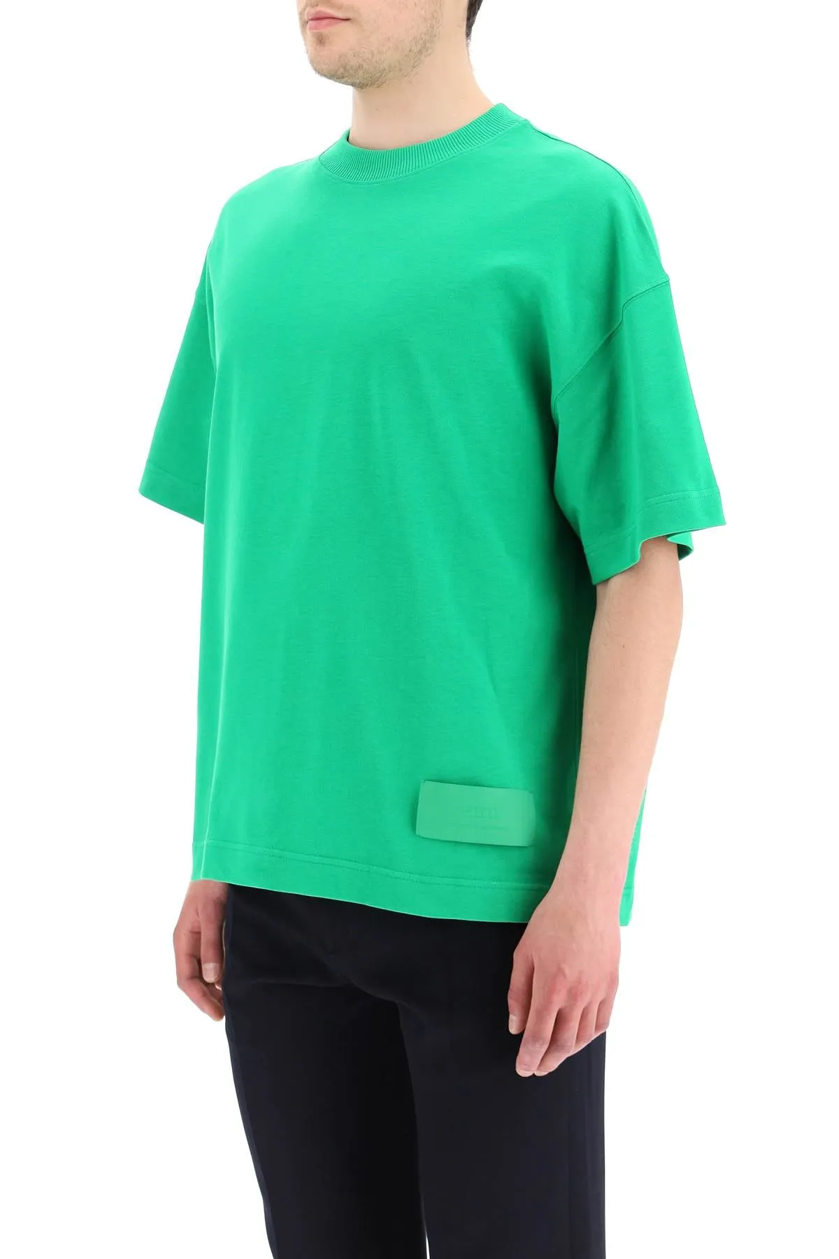 AMI Logo Patch Crewneck T-Shirt
