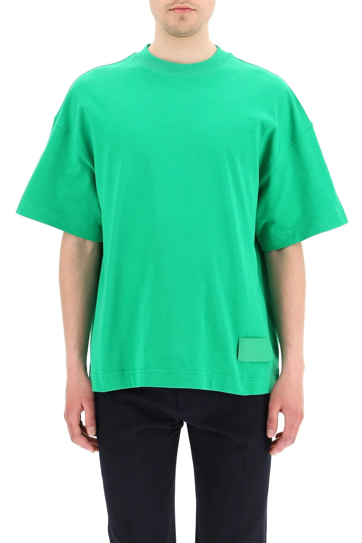 AMI Logo Patch Crewneck T-Shirt