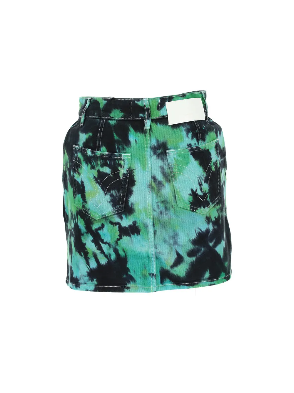 AMI Tye-Died Mini Denim Skirt