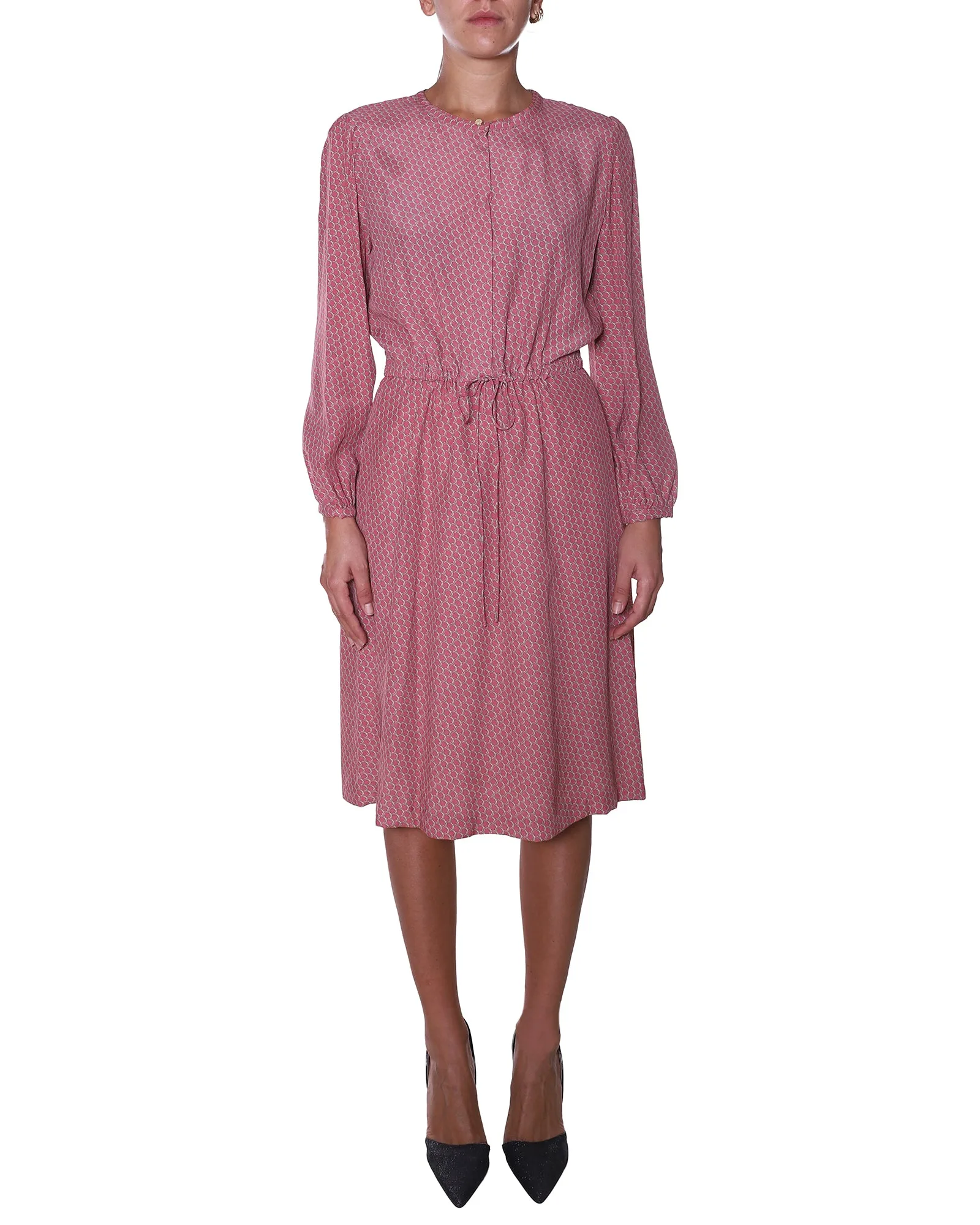 A.P.C. Drawstring Waist Midi Shirt Dress