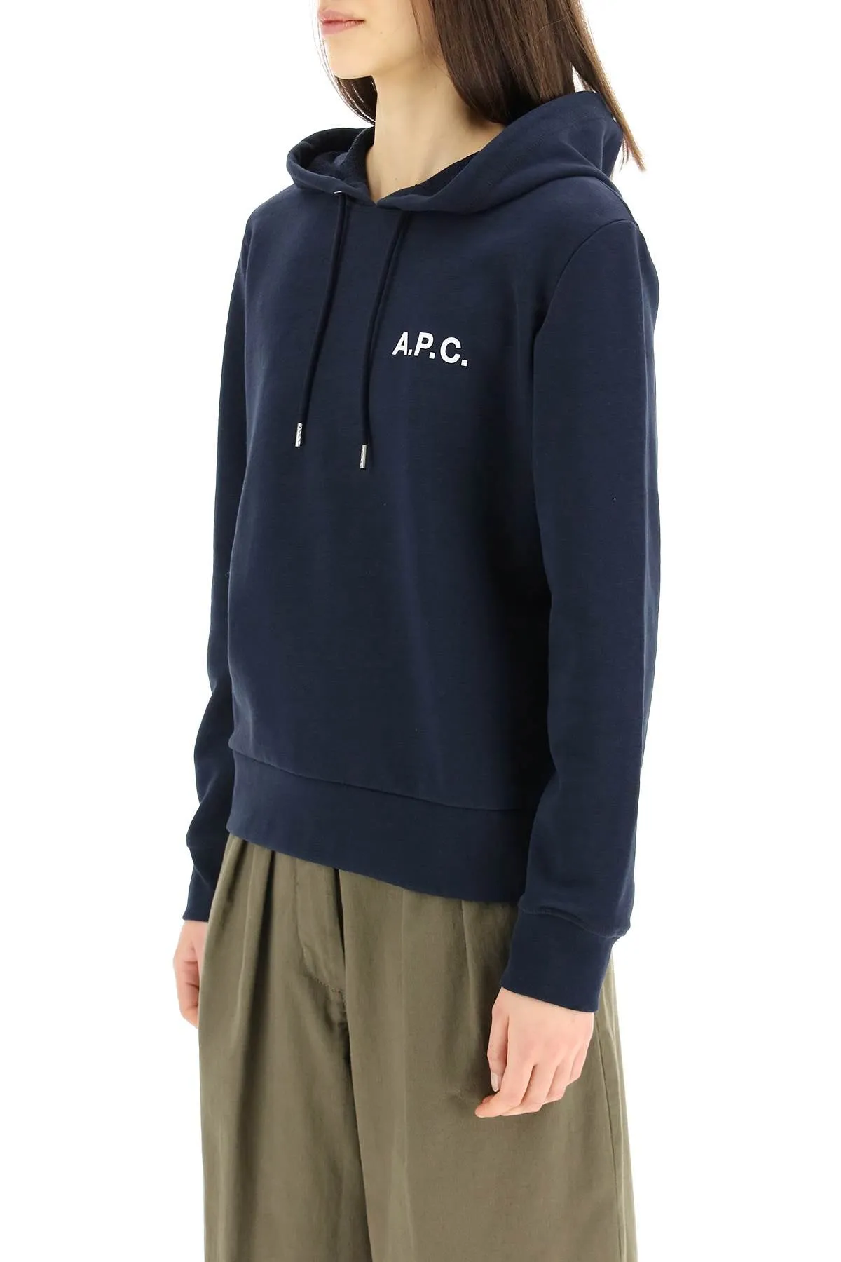 A.P.C. Logo Printed Drawstring Hoodie