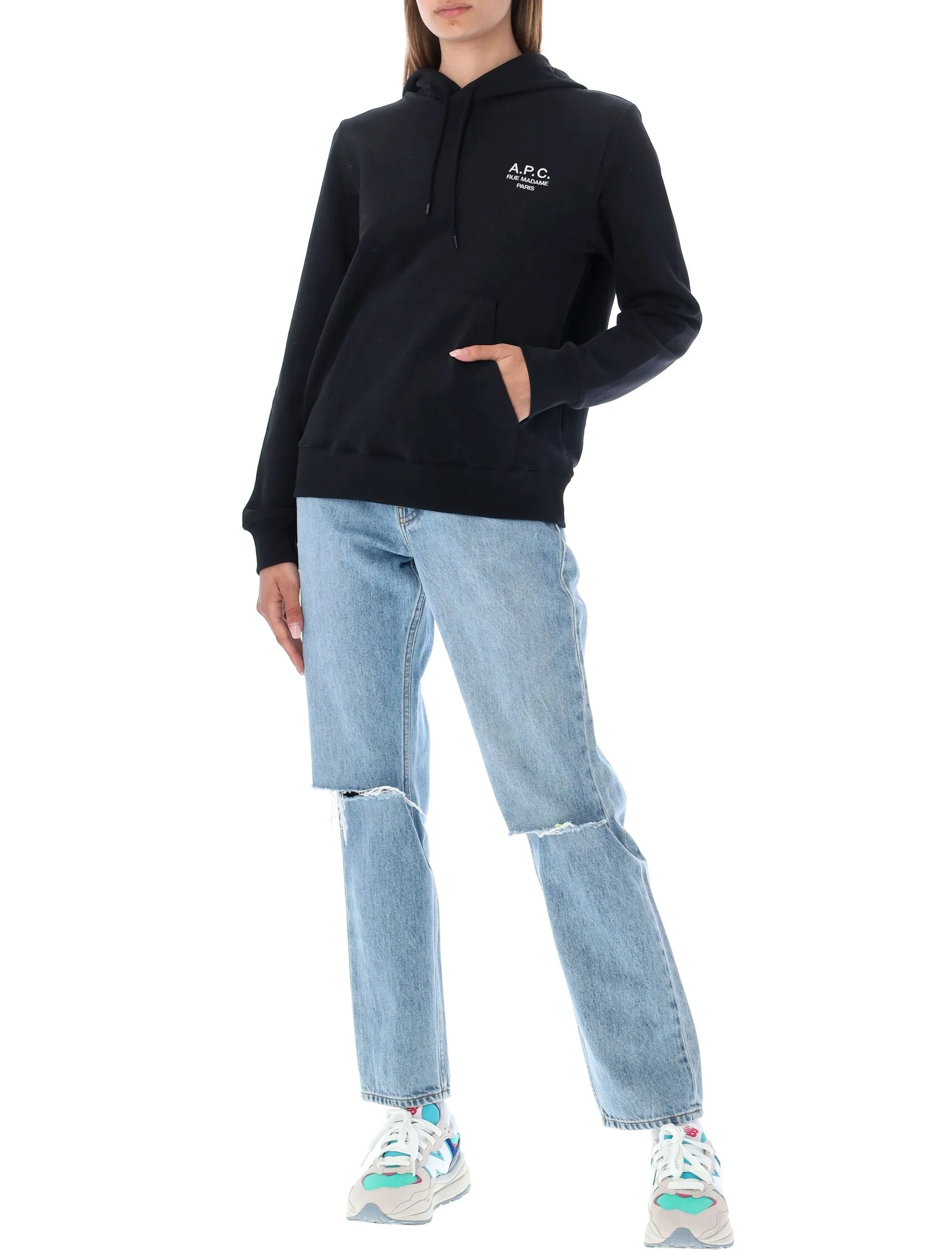 A.P.C. Logo Printed Drawstring Hoodie