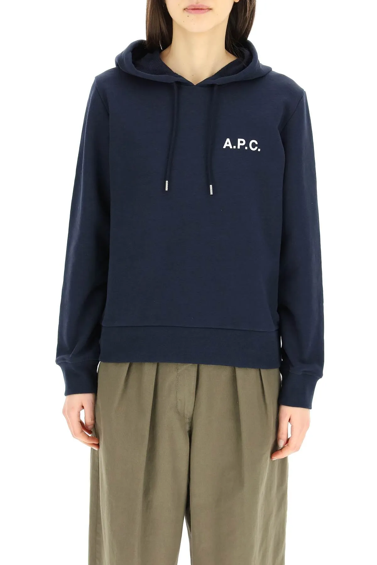 A.P.C. Logo Printed Drawstring Hoodie