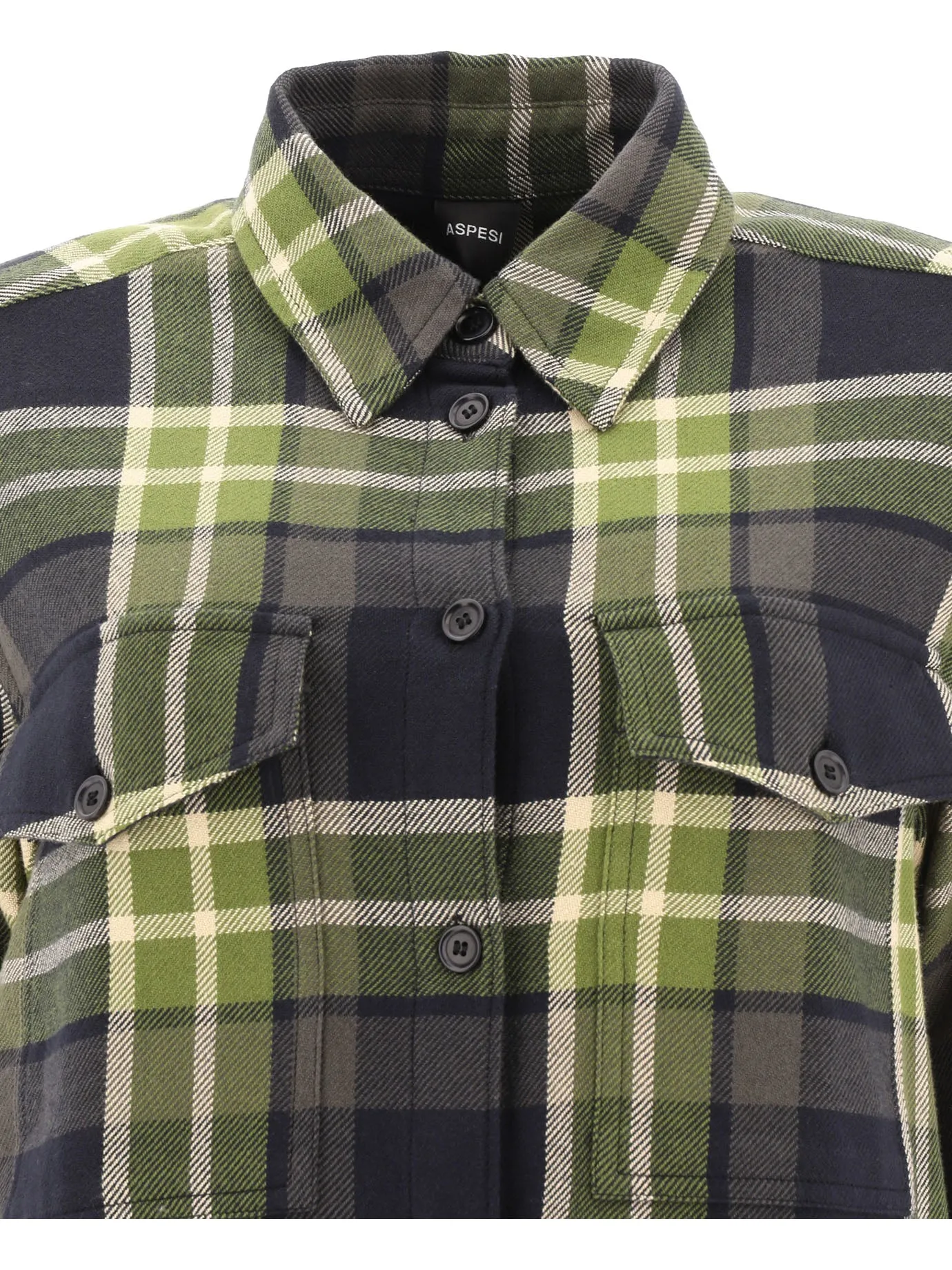 Aspesi Checked Long-Sleeved Shirt