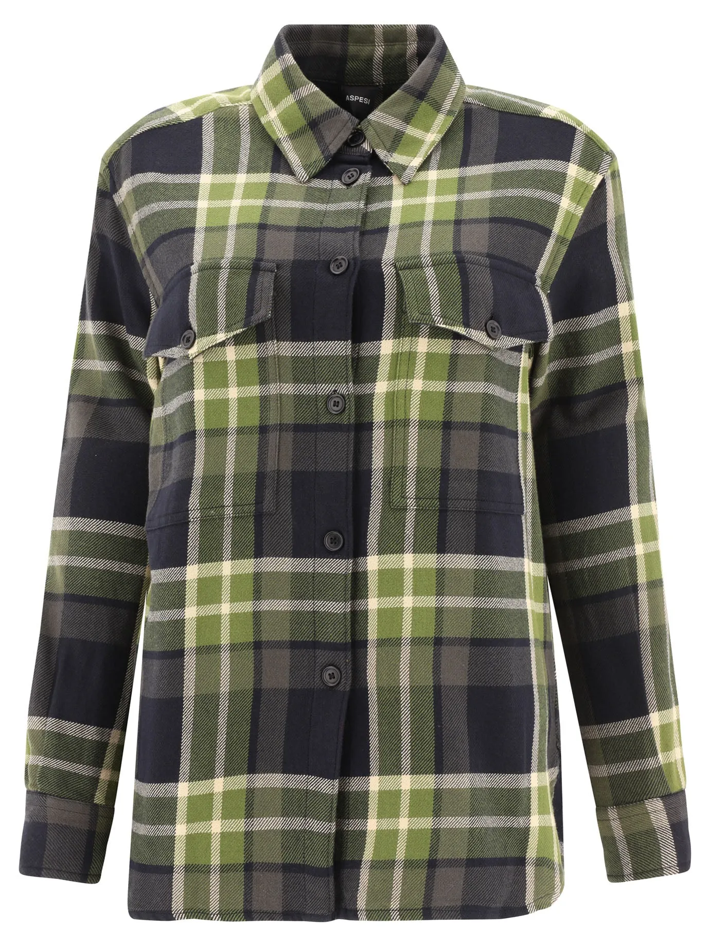 Aspesi Checked Long-Sleeved Shirt