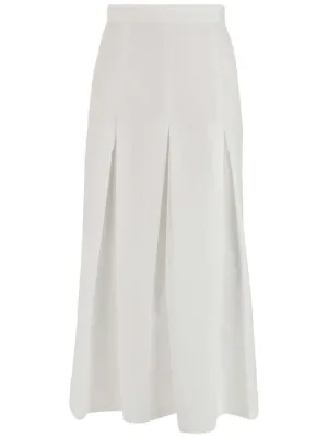 Aspesi High Waist Pleated Midi Skirt