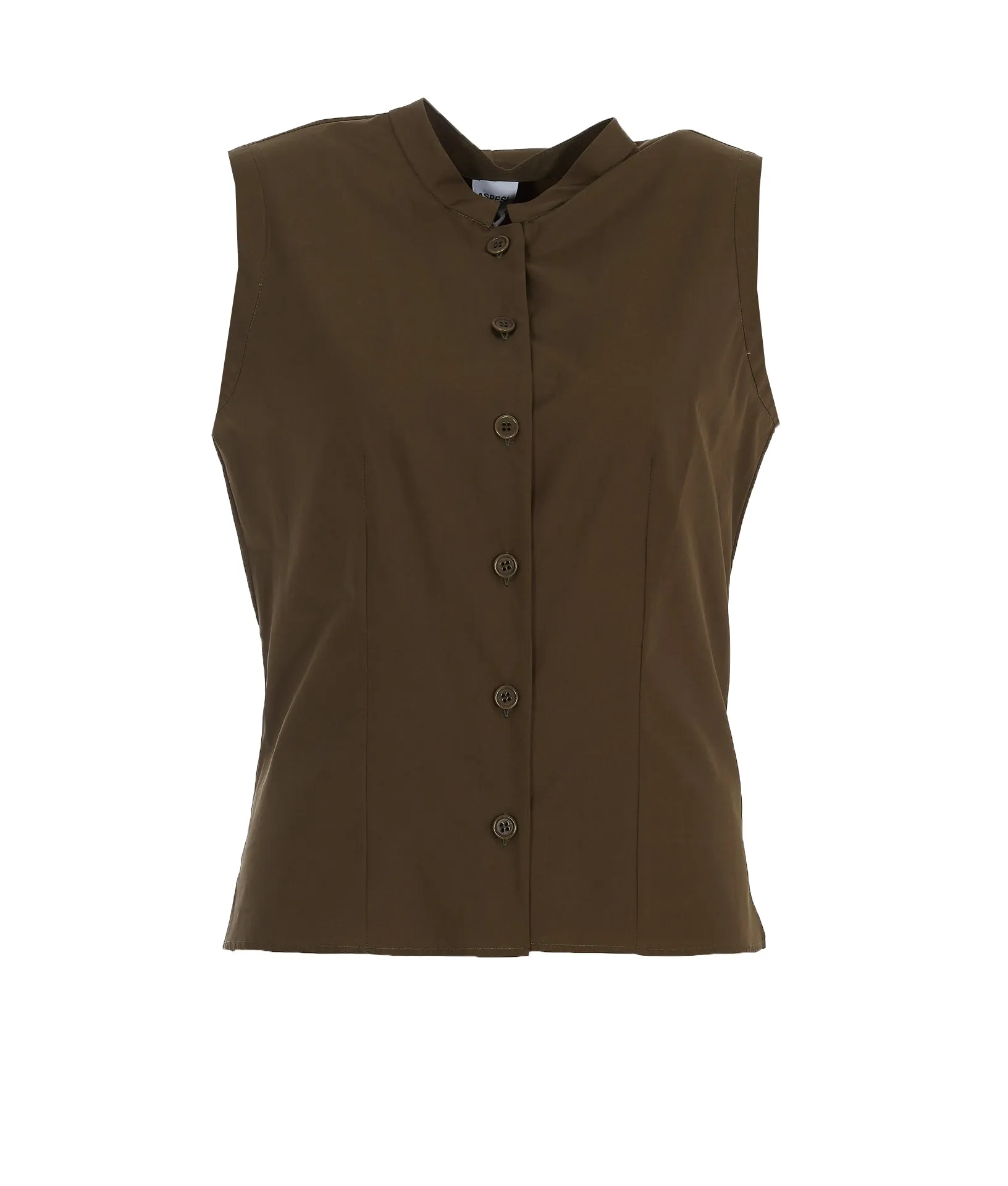 Aspesi Mandarin Collar Sleeveless Top