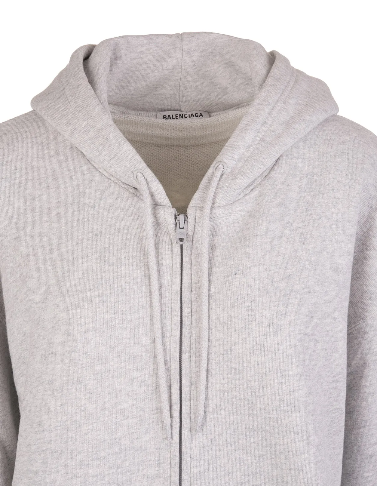 Balenciaga BB Logo Print Zip-Up Hoodie