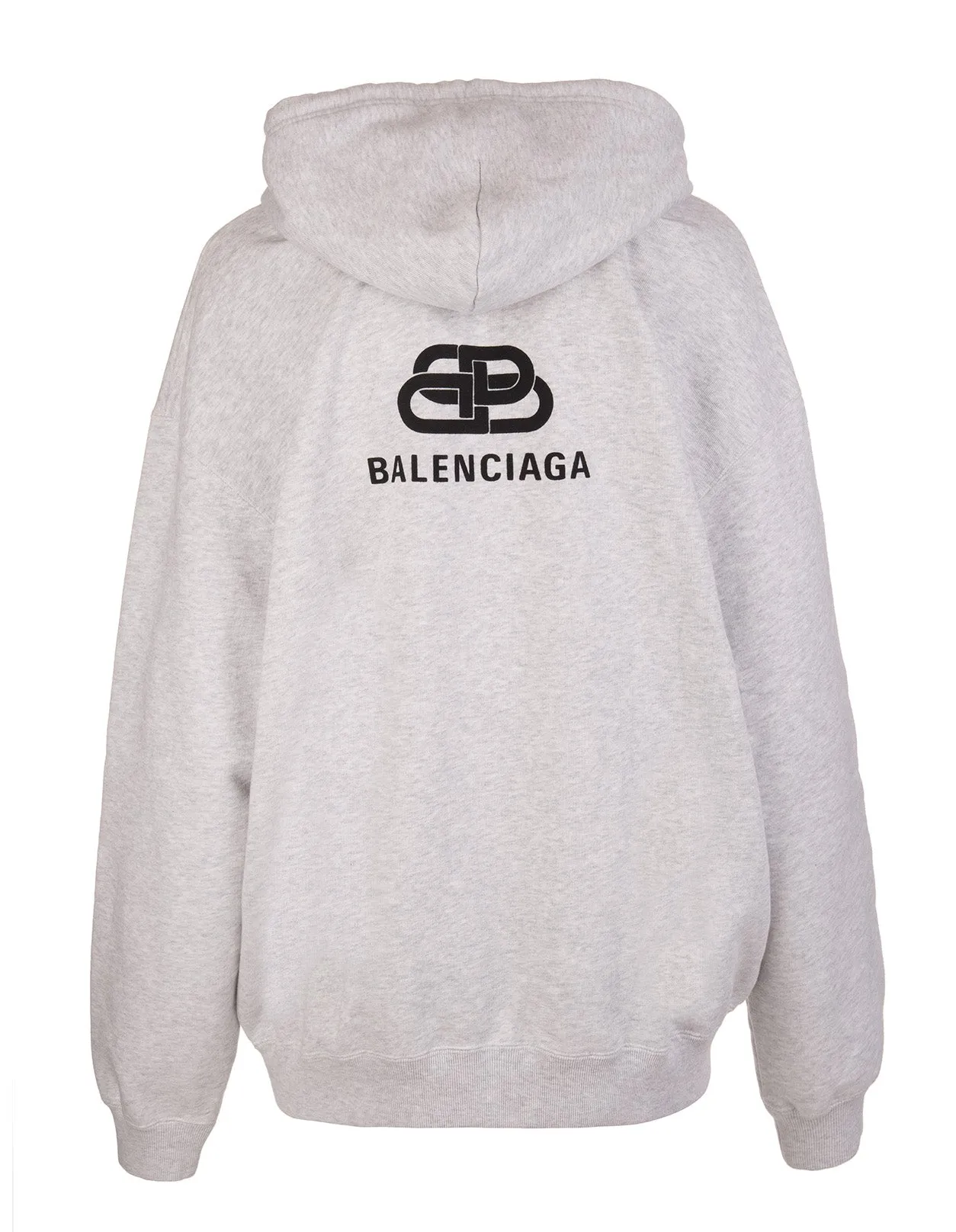 Balenciaga BB Logo Print Zip-Up Hoodie