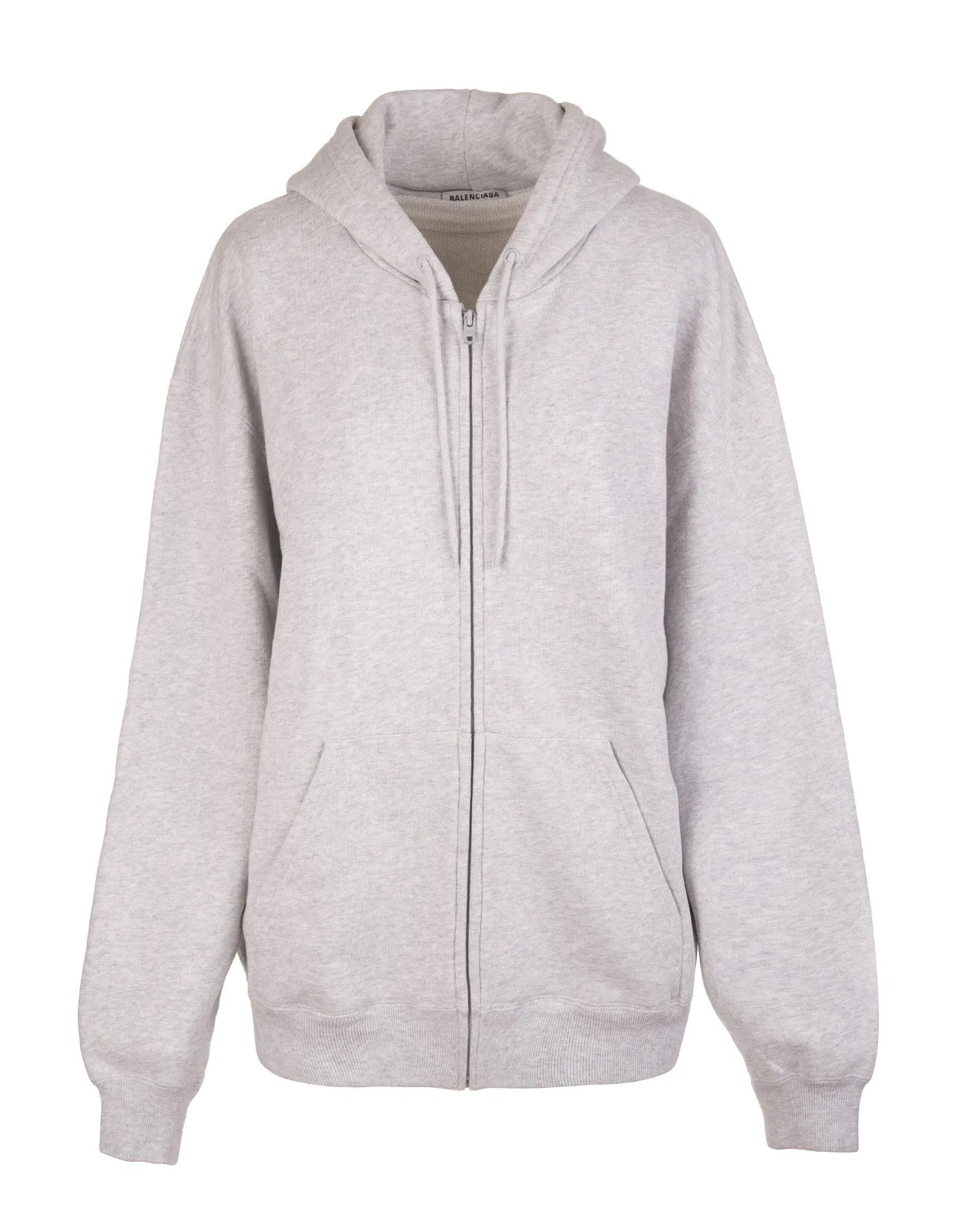 Balenciaga BB Logo Print Zip-Up Hoodie