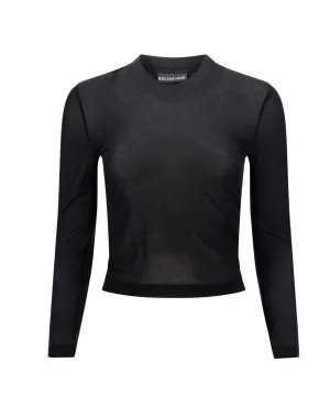 Balenciaga Crewneck Long-Sleeved Top