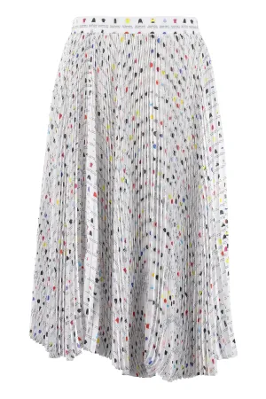 Balenciaga Dot Printed Pleated Skirt