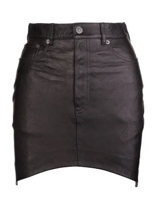 Balenciaga Hourglass Leather Skirt