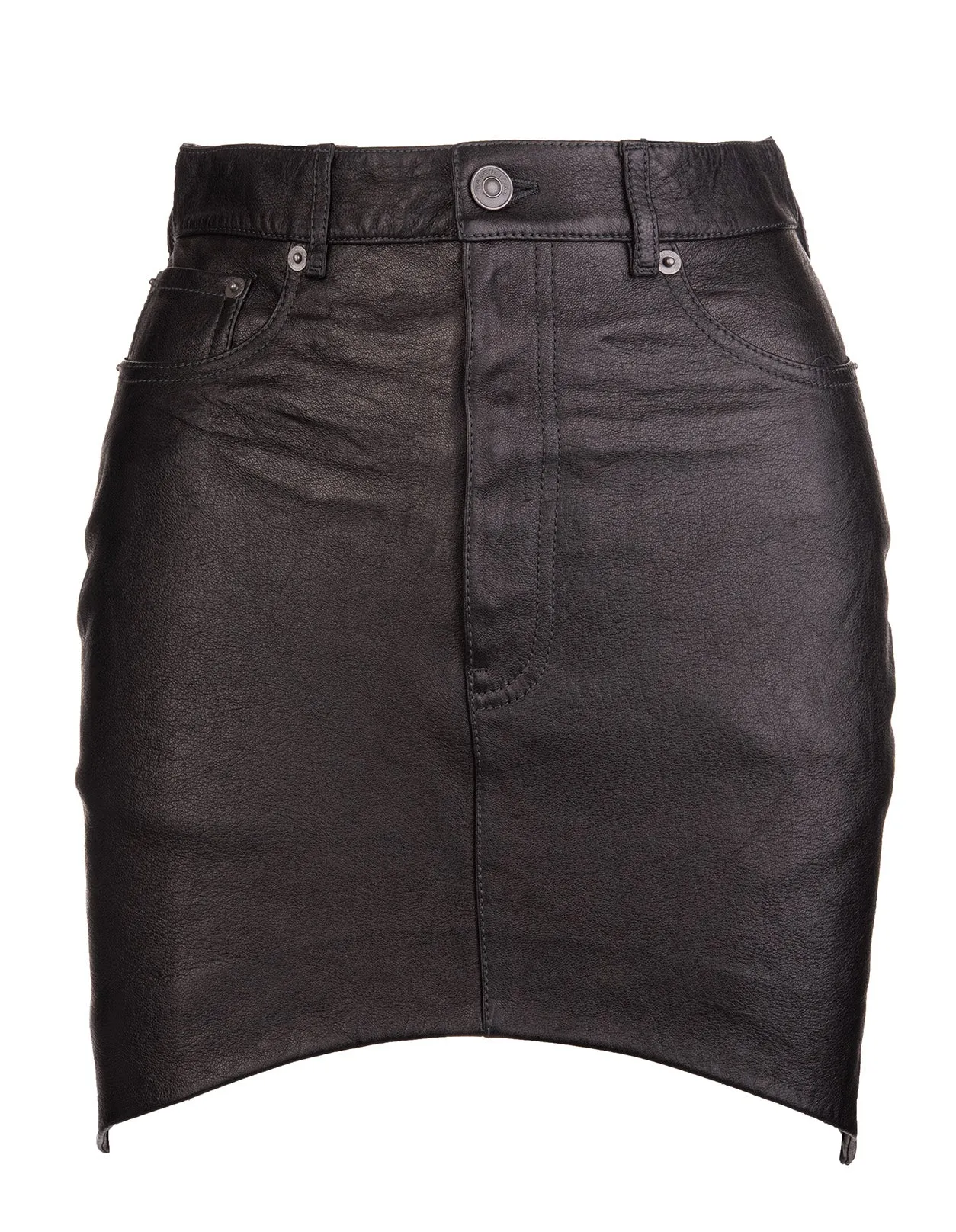 Balenciaga Hourglass Leather Skirt