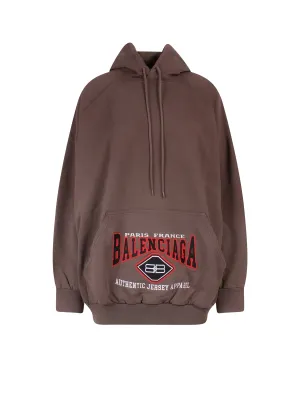 Balenciaga Logo Detailed Drawstring Hoodie