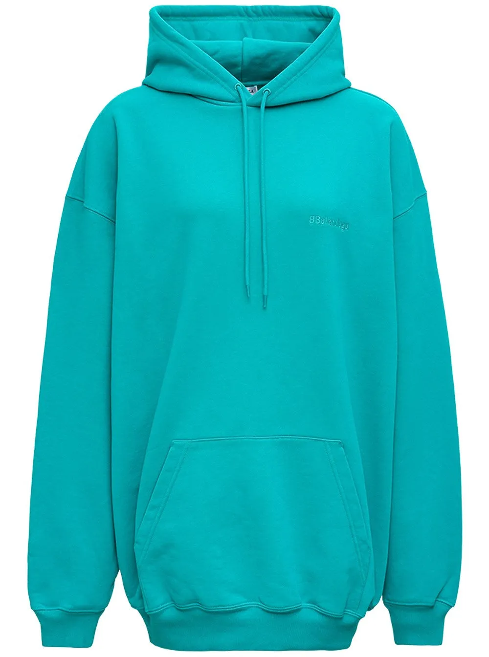 Balenciaga Logo Embroidered Drawstring Hoodie