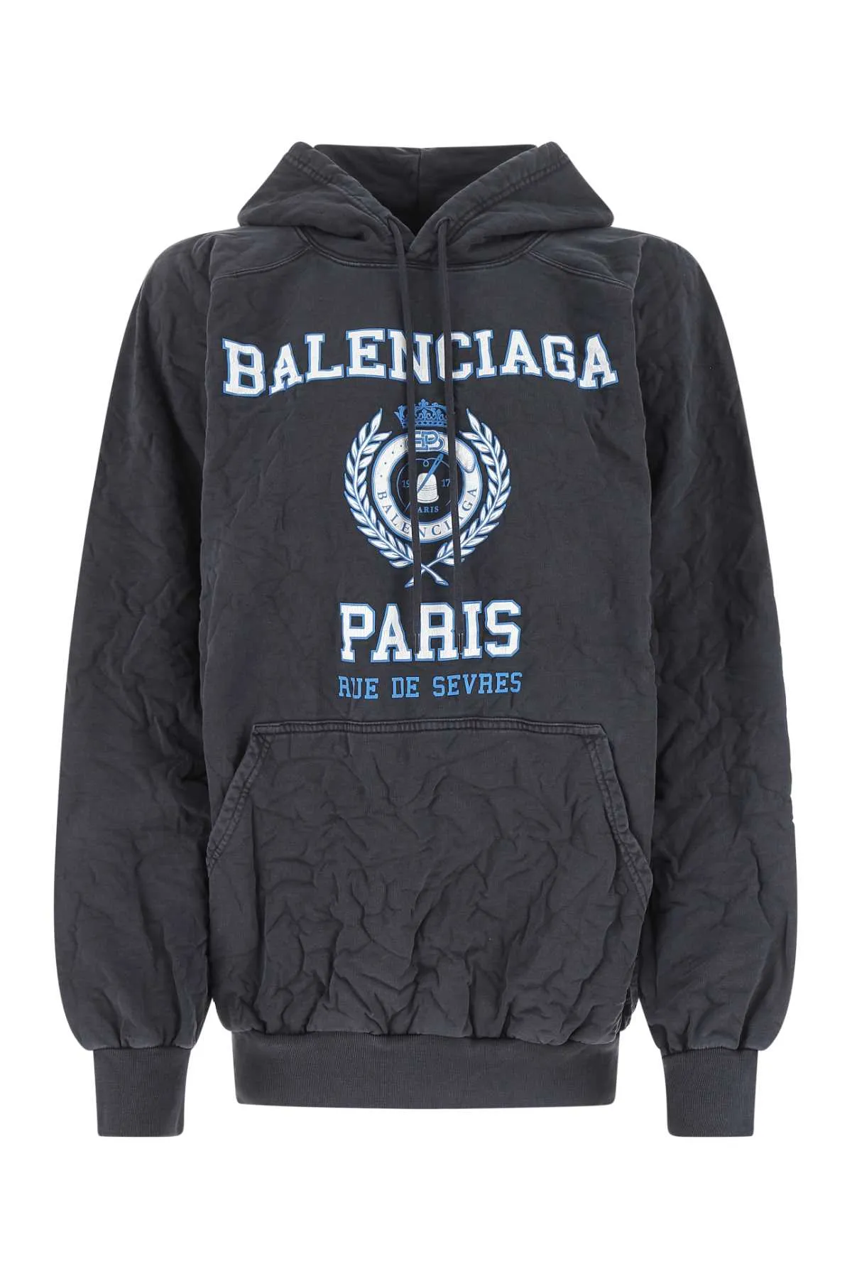 Balenciaga Logo Printed Drawstring Hoodie
