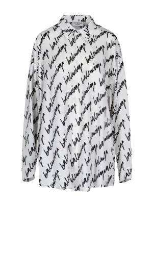 Balenciaga New Scribble Printed Shirt